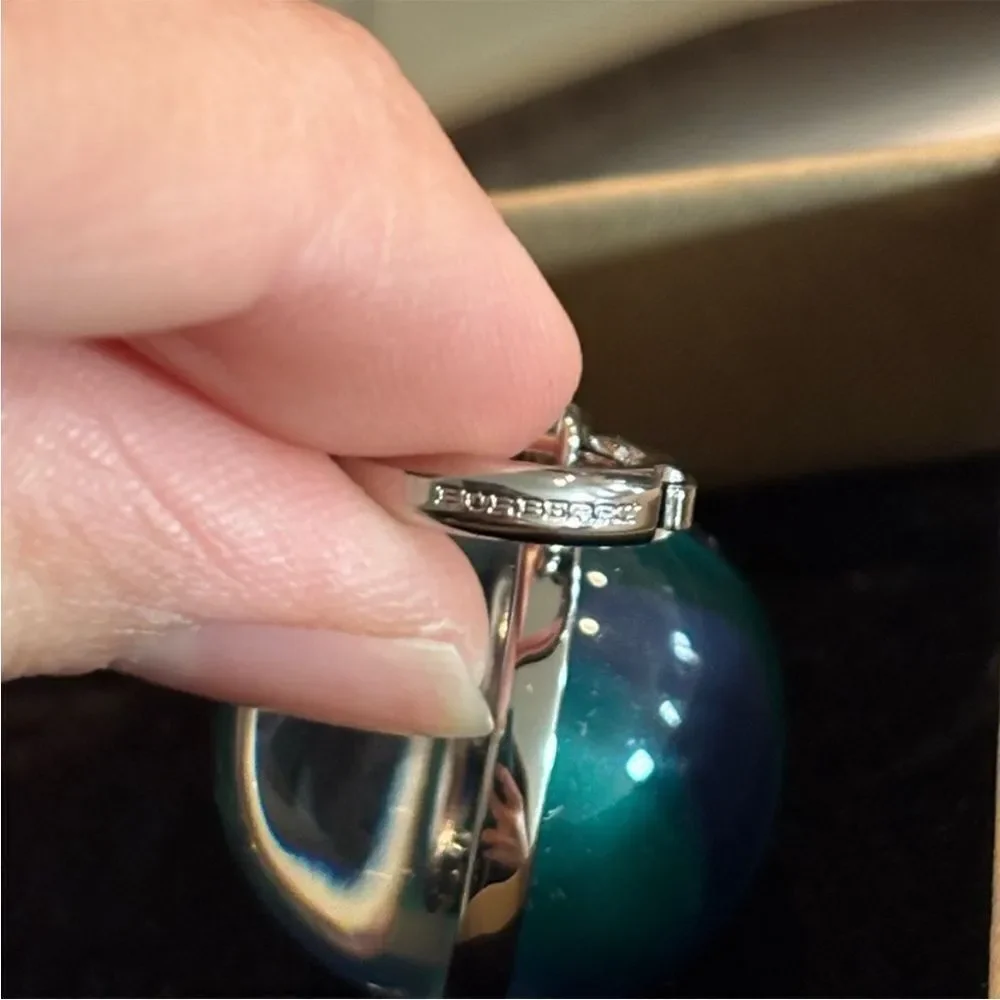 Burberry Silver Pendant Charm letter E NWT